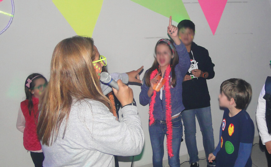Animação de festa com atividades esportivas